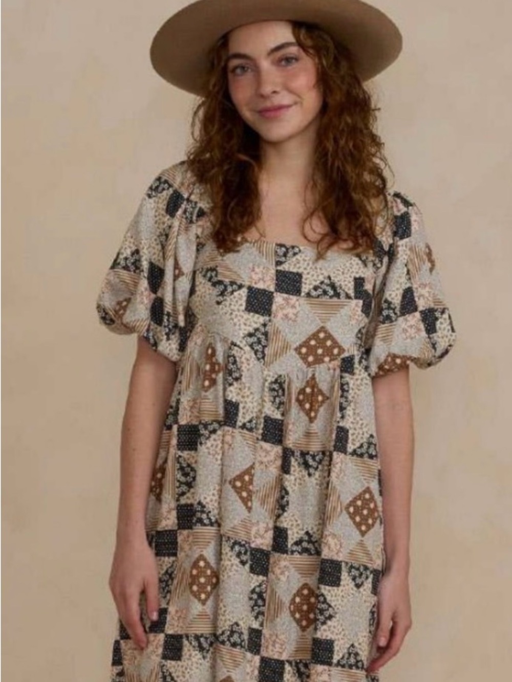 Rylee + Cru Cassidy Dress in Patchwork